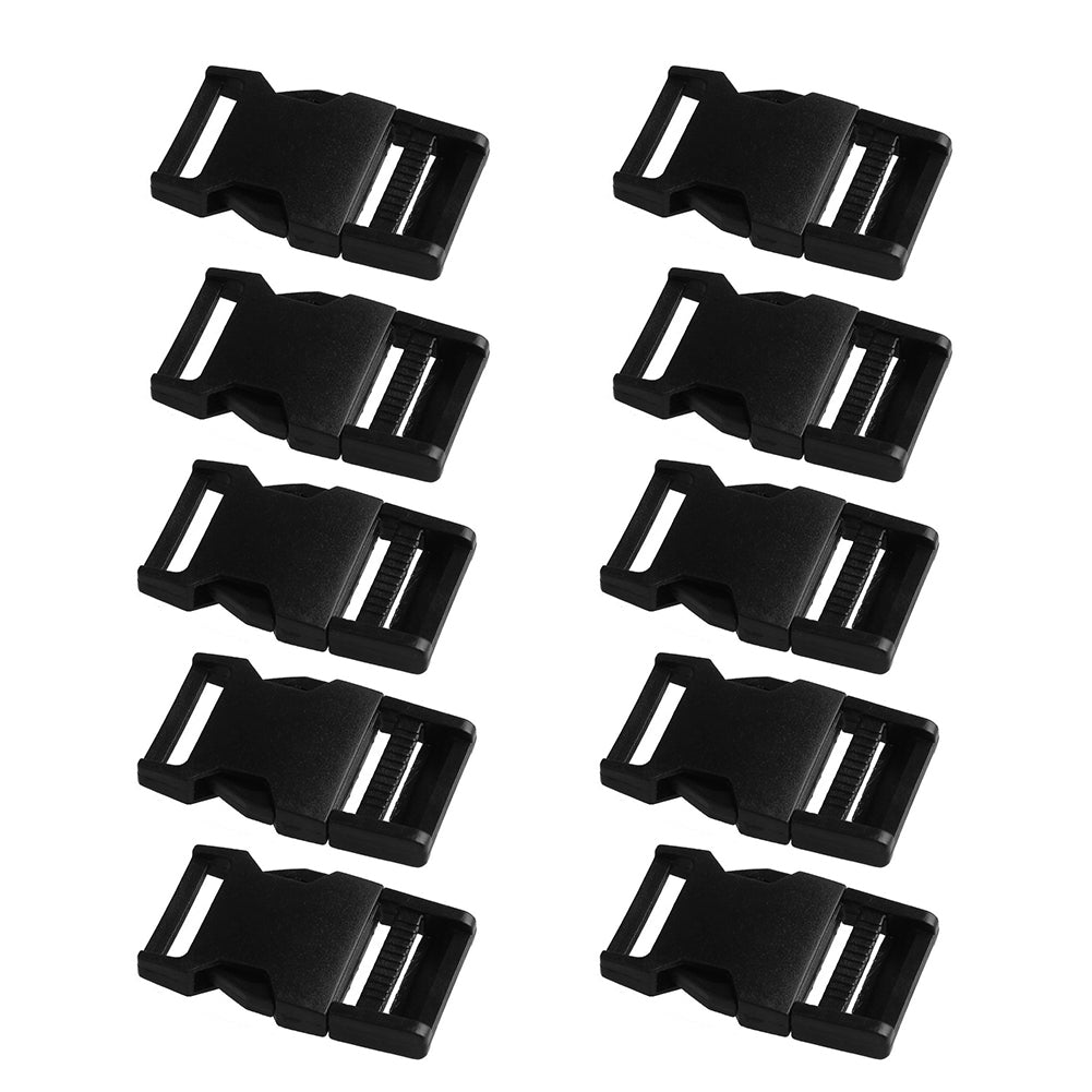 10Pcs 25mm Webbing Strap Adjustable Plastic Clasp Side Quick Release Buckles