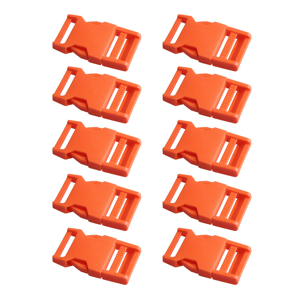 10Pcs 25mm Webbing Strap Adjustable Plastic Clasp Side Quick Release Buckles