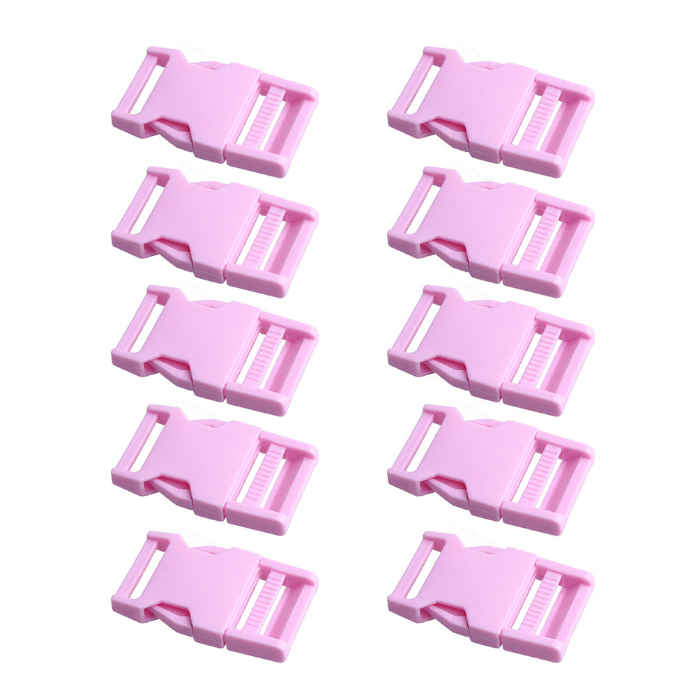 10Pcs 25mm Webbing Strap Adjustable Plastic Clasp Side Quick Release Buckles