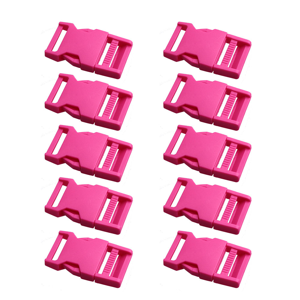 10Pcs 25mm Webbing Strap Adjustable Plastic Clasp Side Quick Release Buckles