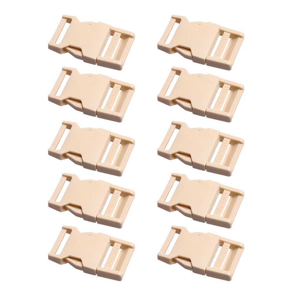 10Pcs 25mm Webbing Strap Adjustable Plastic Clasp Side Quick Release Buckles