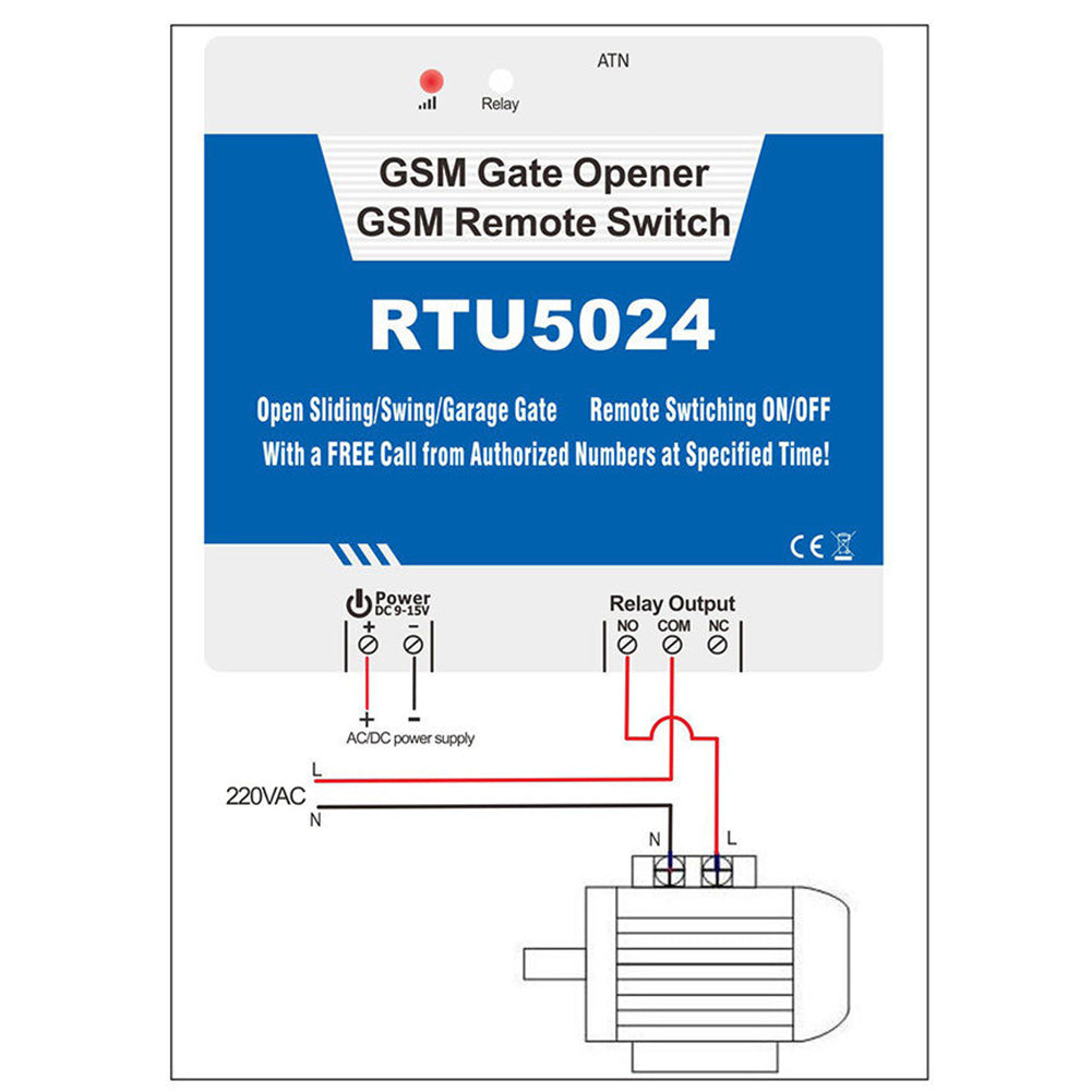 GSM Wireless Door Access Free Call Phone Remote Control Gate Opener Relay Switch