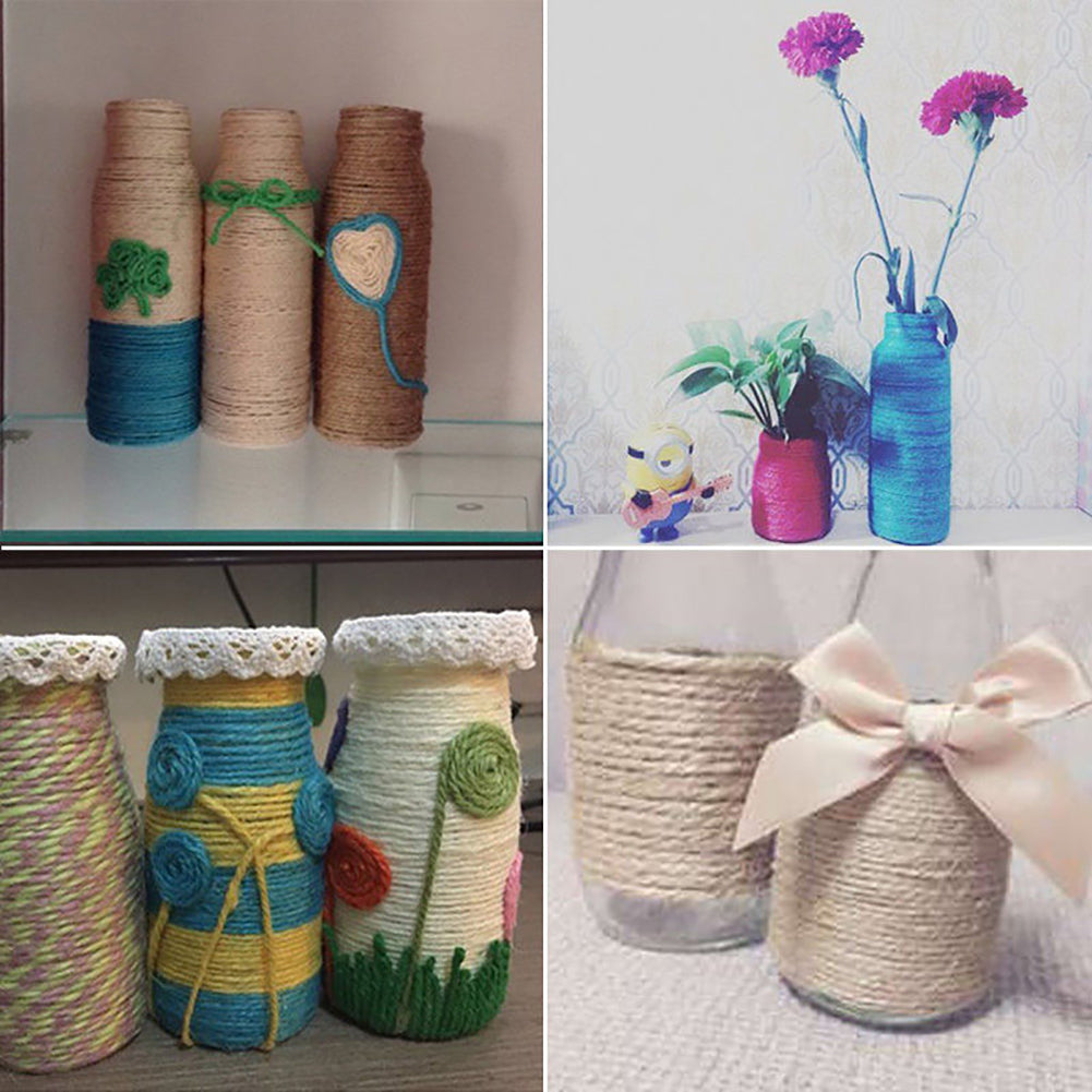 50m Durable Twine Ball Hemp Rope Art Craft Wrap Gift Cord String Ball Decor