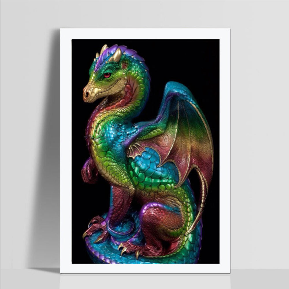 Colorful Dragon 5D Partial Diamond DIY Wall Painting Cross Stitch Home Decor