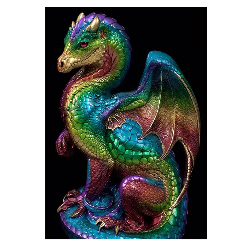 Colorful Dragon 5D Partial Diamond DIY Wall Painting Cross Stitch Home Decor