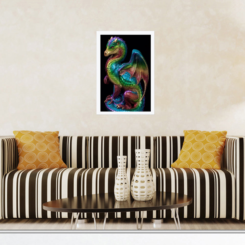 Colorful Dragon 5D Partial Diamond DIY Wall Painting Cross Stitch Home Decor
