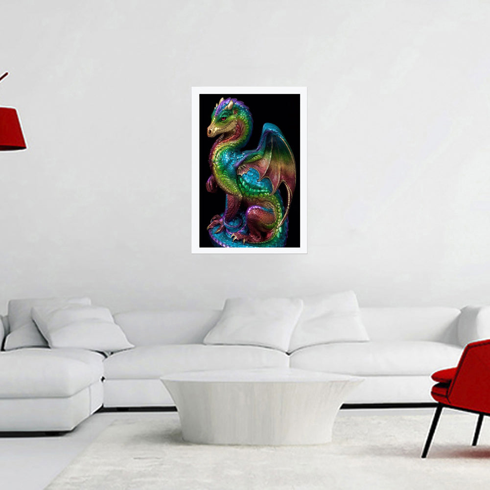 Colorful Dragon 5D Partial Diamond DIY Wall Painting Cross Stitch Home Decor