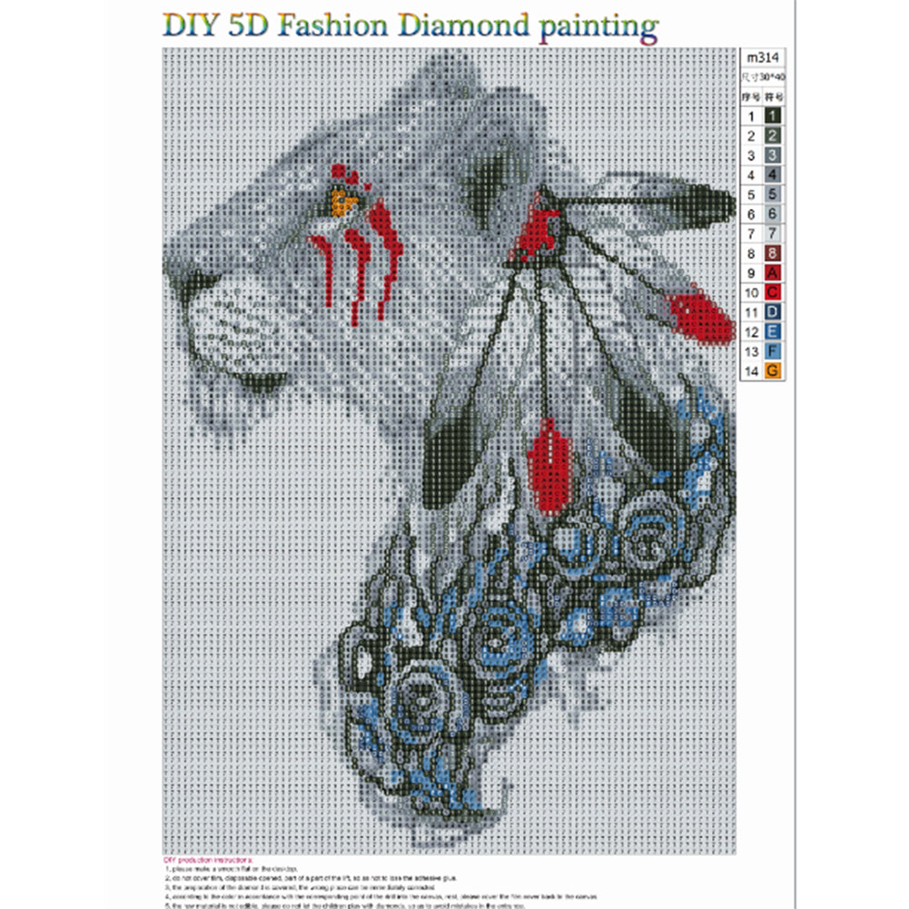 Tribal Lion Head Cool DIY Full Diamond Painting Cross Stitch Craft Wall Decor