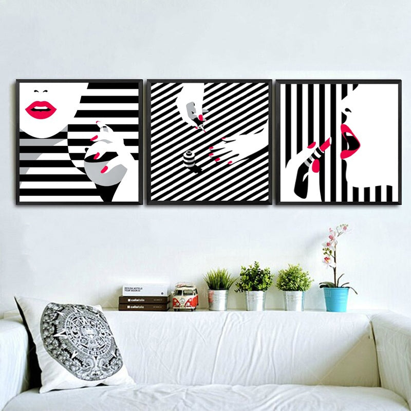 Nordic Make-up Woman Painting Decorative Picture Home Wall Art Decor Posters
