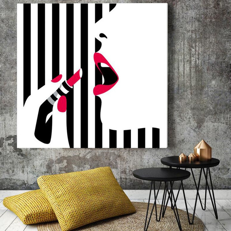 Nordic Make-up Woman Painting Decorative Picture Home Wall Art Decor Posters