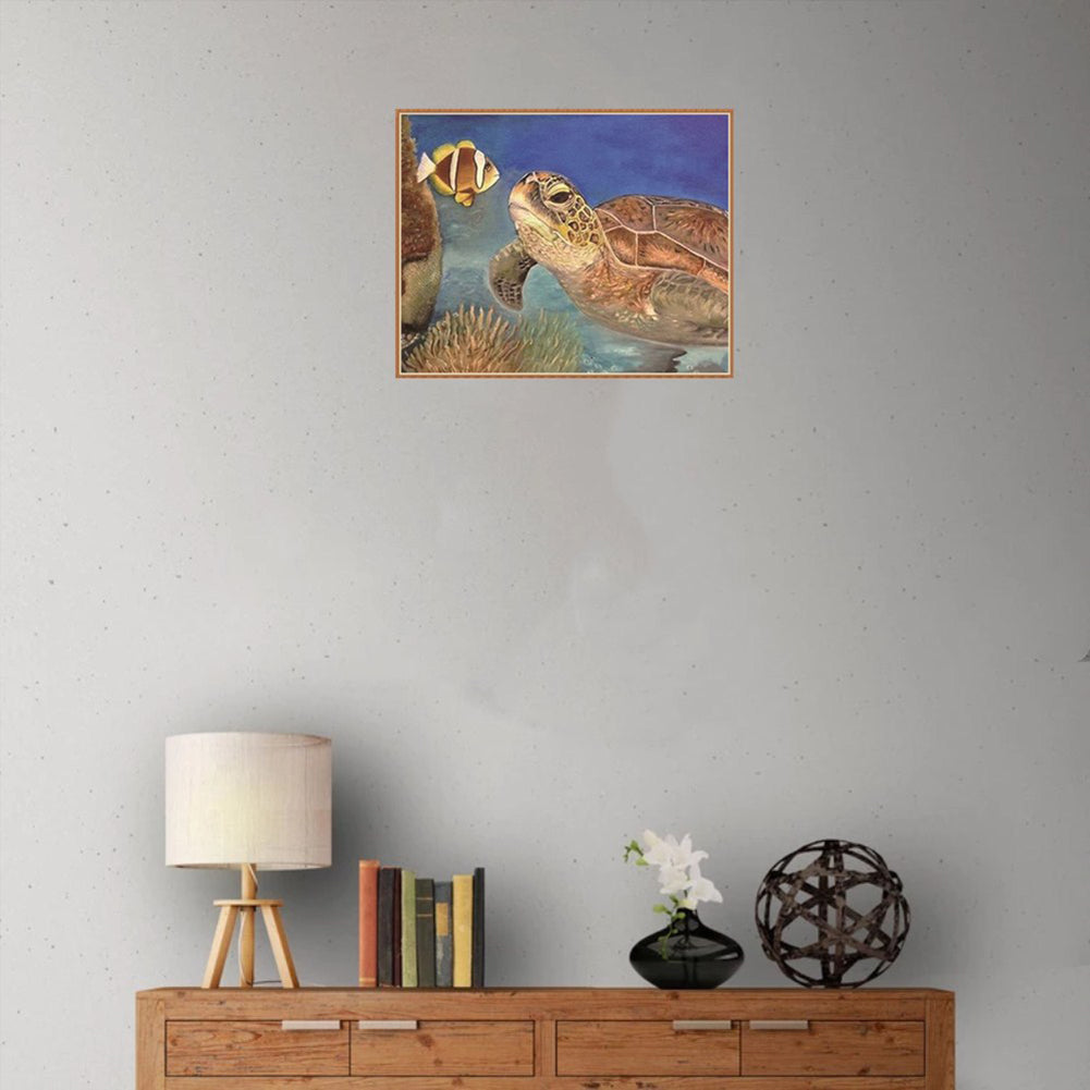 Turtle Planet Beauty Full Diamond Painting DIY Frameless Cross Stitch Wall Decor