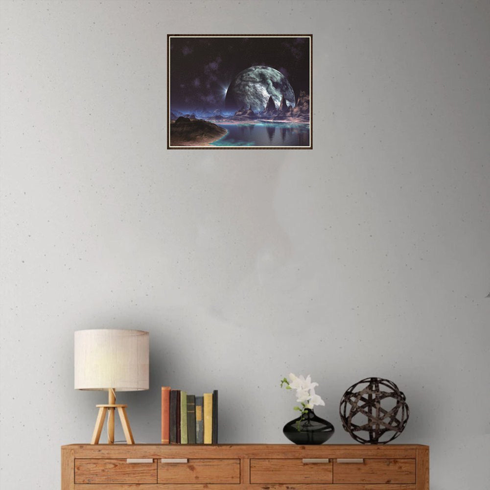 Turtle Planet Beauty Full Diamond Painting DIY Frameless Cross Stitch Wall Decor