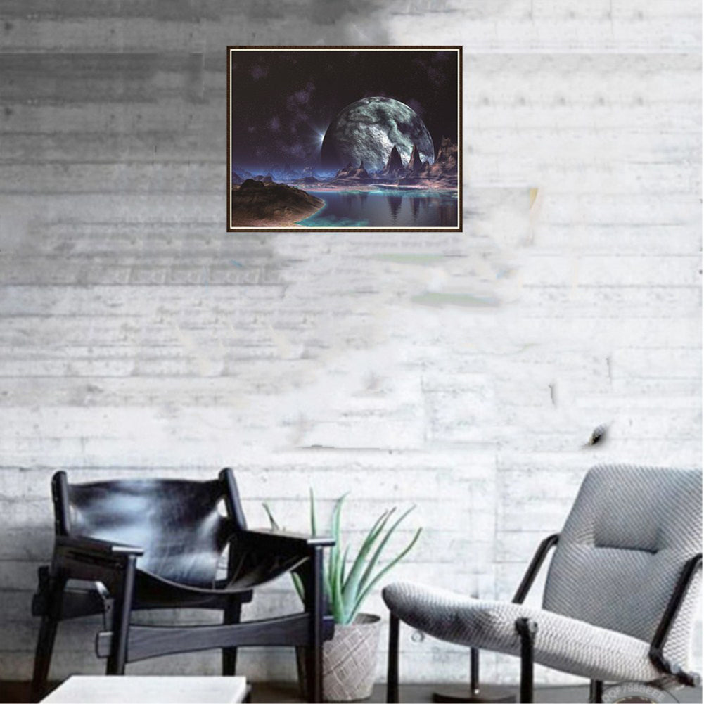 Turtle Planet Beauty Full Diamond Painting DIY Frameless Cross Stitch Wall Decor