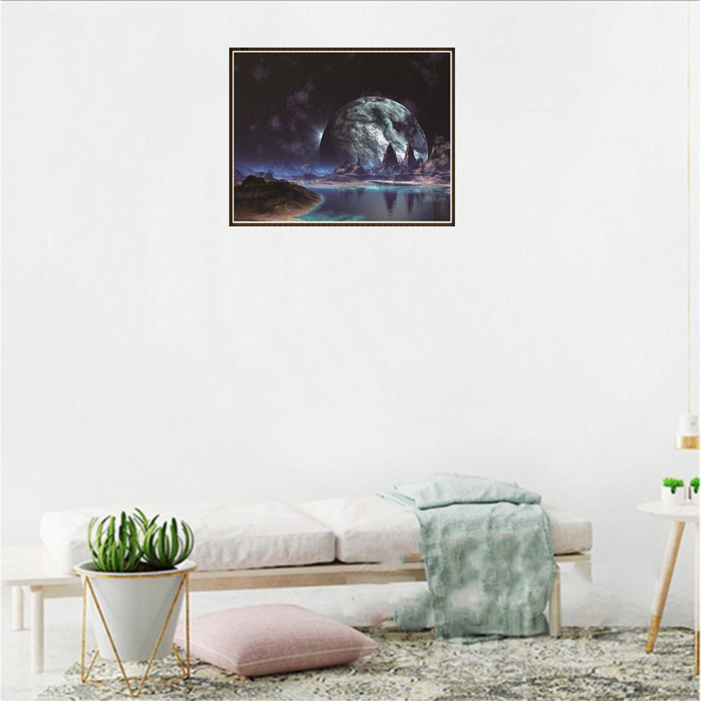 Turtle Planet Beauty Full Diamond Painting DIY Frameless Cross Stitch Wall Decor