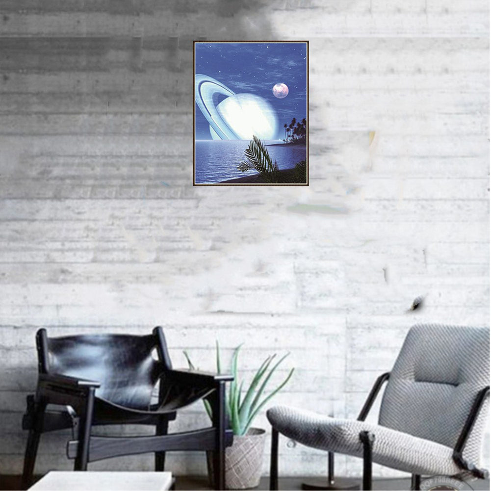 Turtle Planet Beauty Full Diamond Painting DIY Frameless Cross Stitch Wall Decor