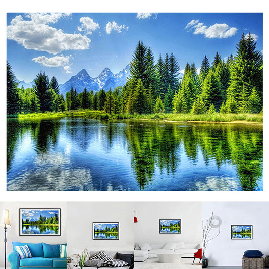 Landscape DIY 5D Full Diamond Wall Painting Cross Stitch Home Living Room  Decor