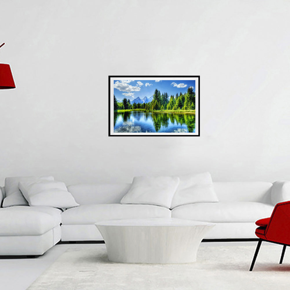 Landscape DIY 5D Full Diamond Wall Painting Cross Stitch Home Living Room  Decor