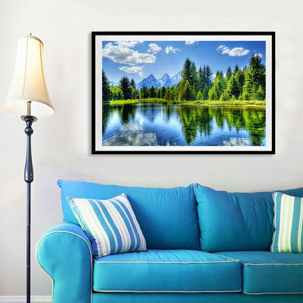 Landscape DIY 5D Full Diamond Wall Painting Cross Stitch Home Living Room  Decor