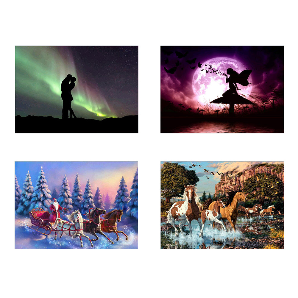 Horse Moon Night DIY Partial Diamond Painting Cross Stitch Craft Home Wall Decor