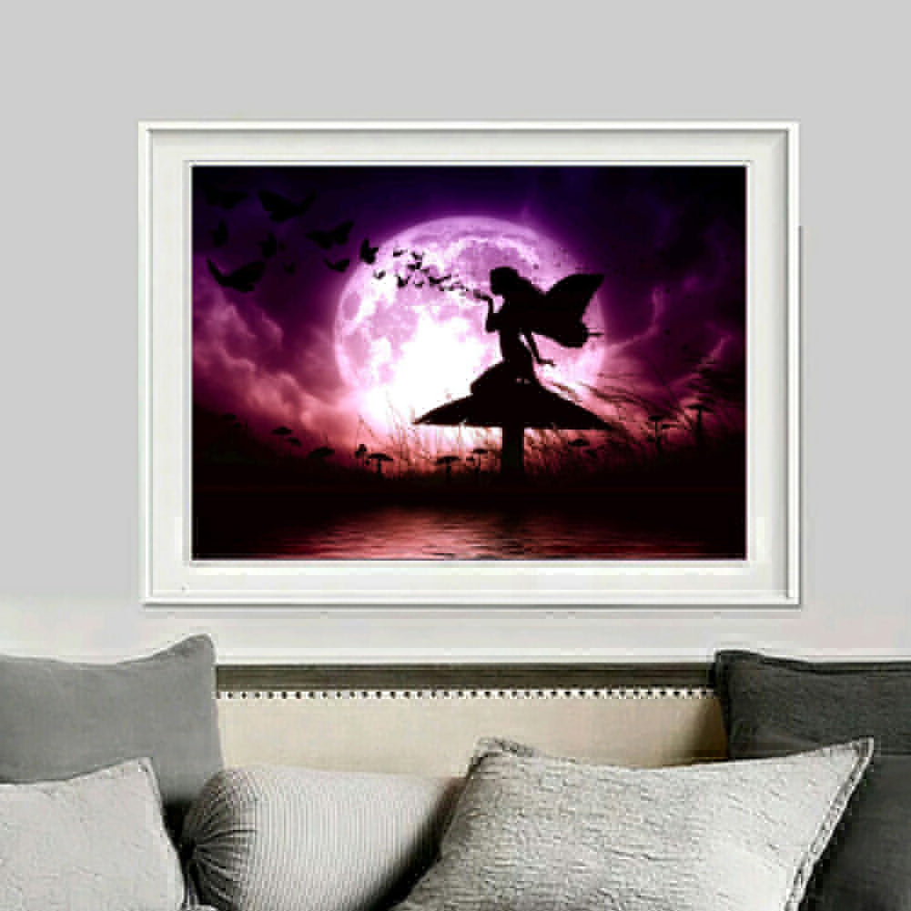 Horse Moon Night DIY Partial Diamond Painting Cross Stitch Craft Home Wall Decor