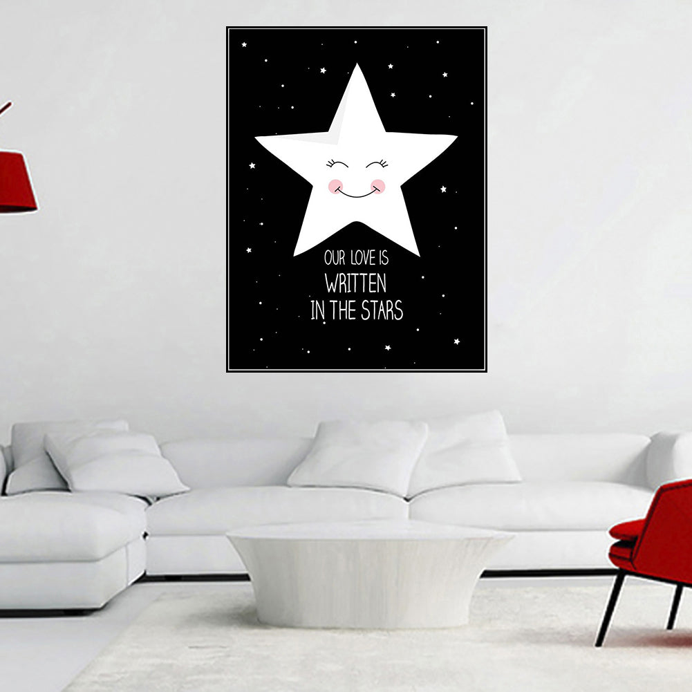 Modern Nordic Star Moon Painting Decorative Picture Home Wall Art Decor Posters