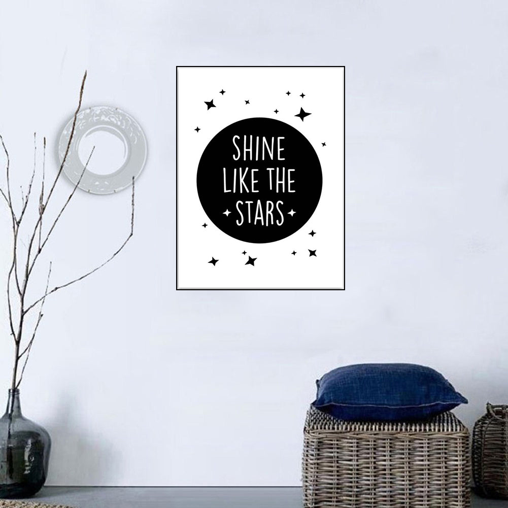 Modern Nordic Star Moon Painting Decorative Picture Home Wall Art Decor Posters