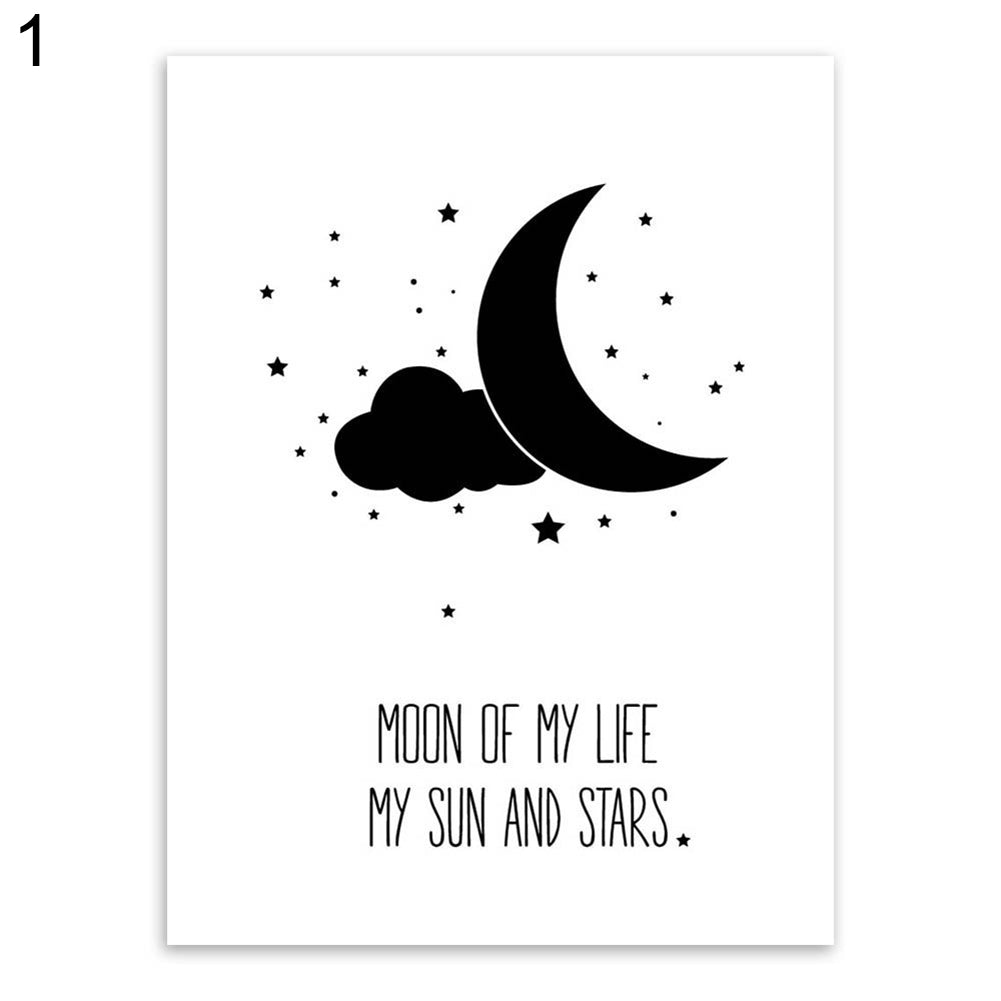 Modern Nordic Star Moon Painting Decorative Picture Home Wall Art Decor Posters