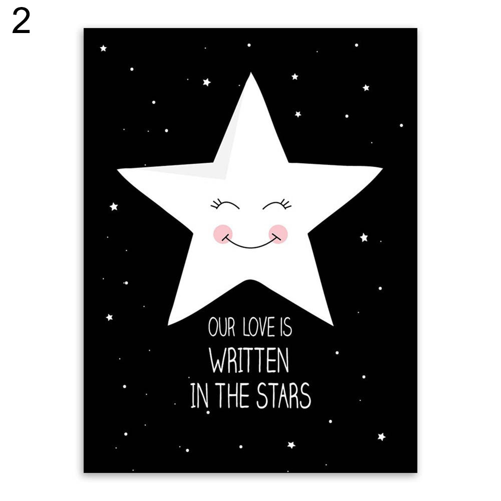 Modern Nordic Star Moon Painting Decorative Picture Home Wall Art Decor Posters