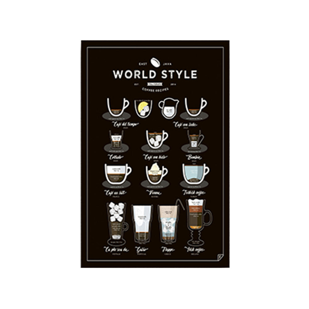 Modern Coffee Drinks Pattern Painting Canvas Wall Art Hanging Shop Home Decor