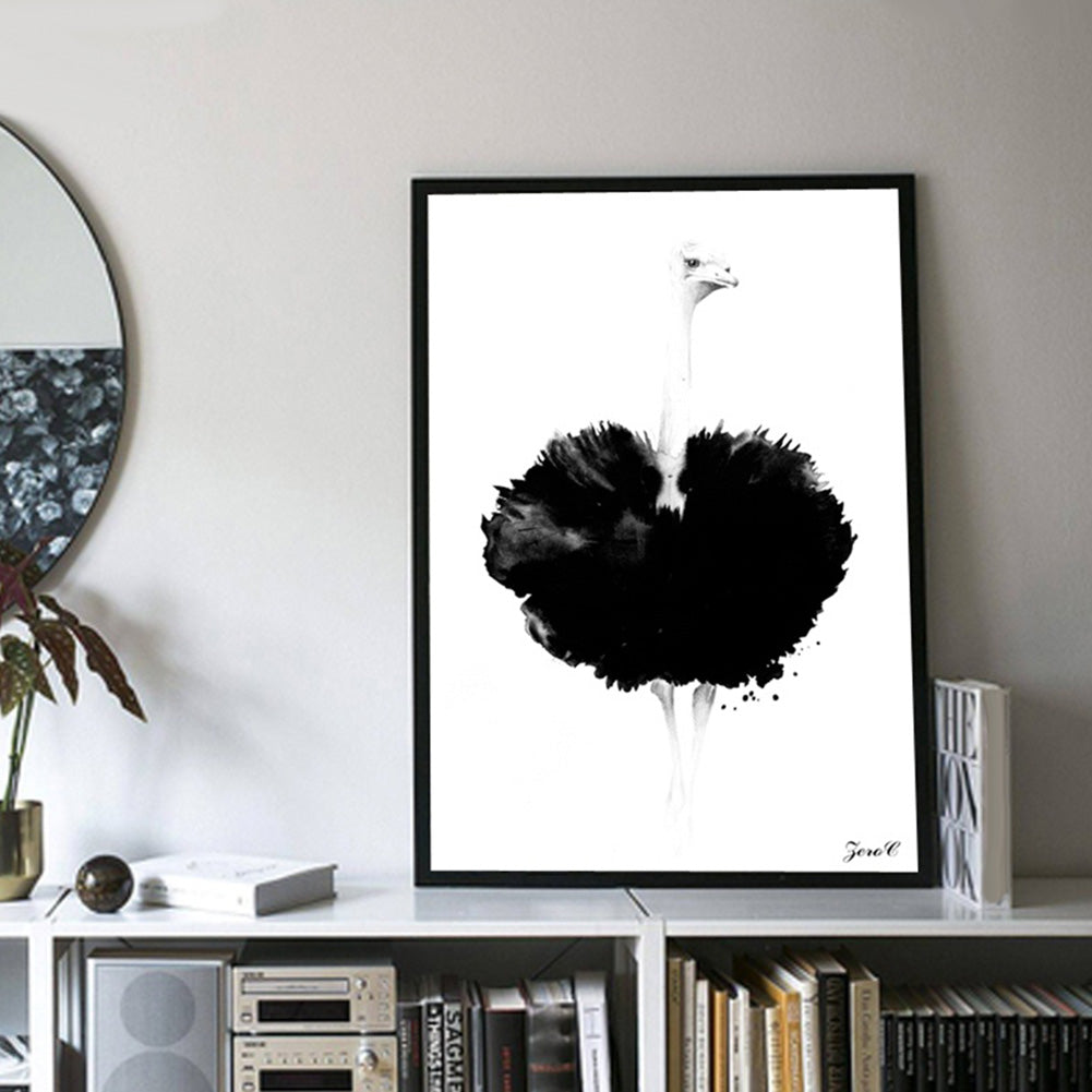 Nordic Ostrich Canvas Painting Wall Art Pictures for Living Room Home decor