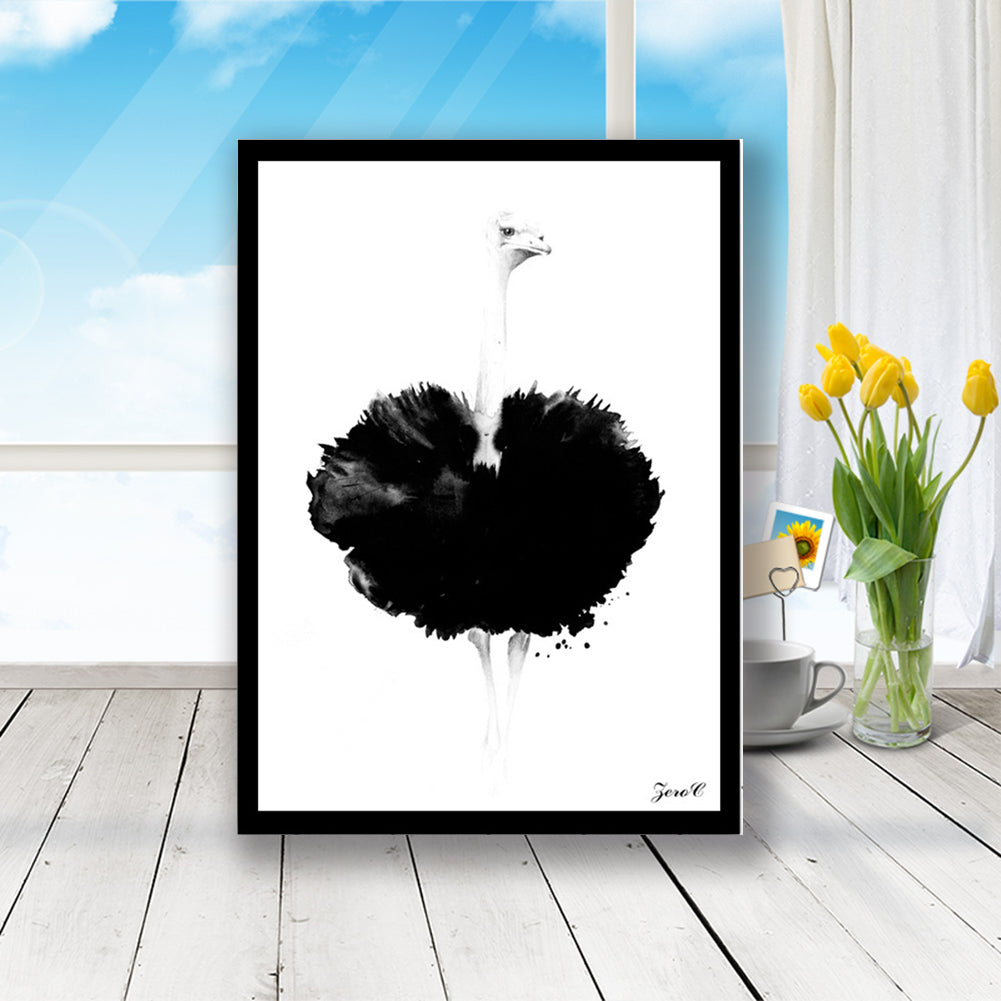 Nordic Ostrich Canvas Painting Wall Art Pictures for Living Room Home decor