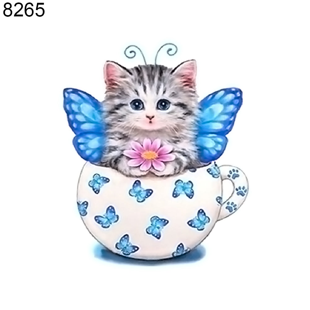 Cute Cat in Cup Kitten Modern DIY Resin Diamond Painting Embroidery Home Decor