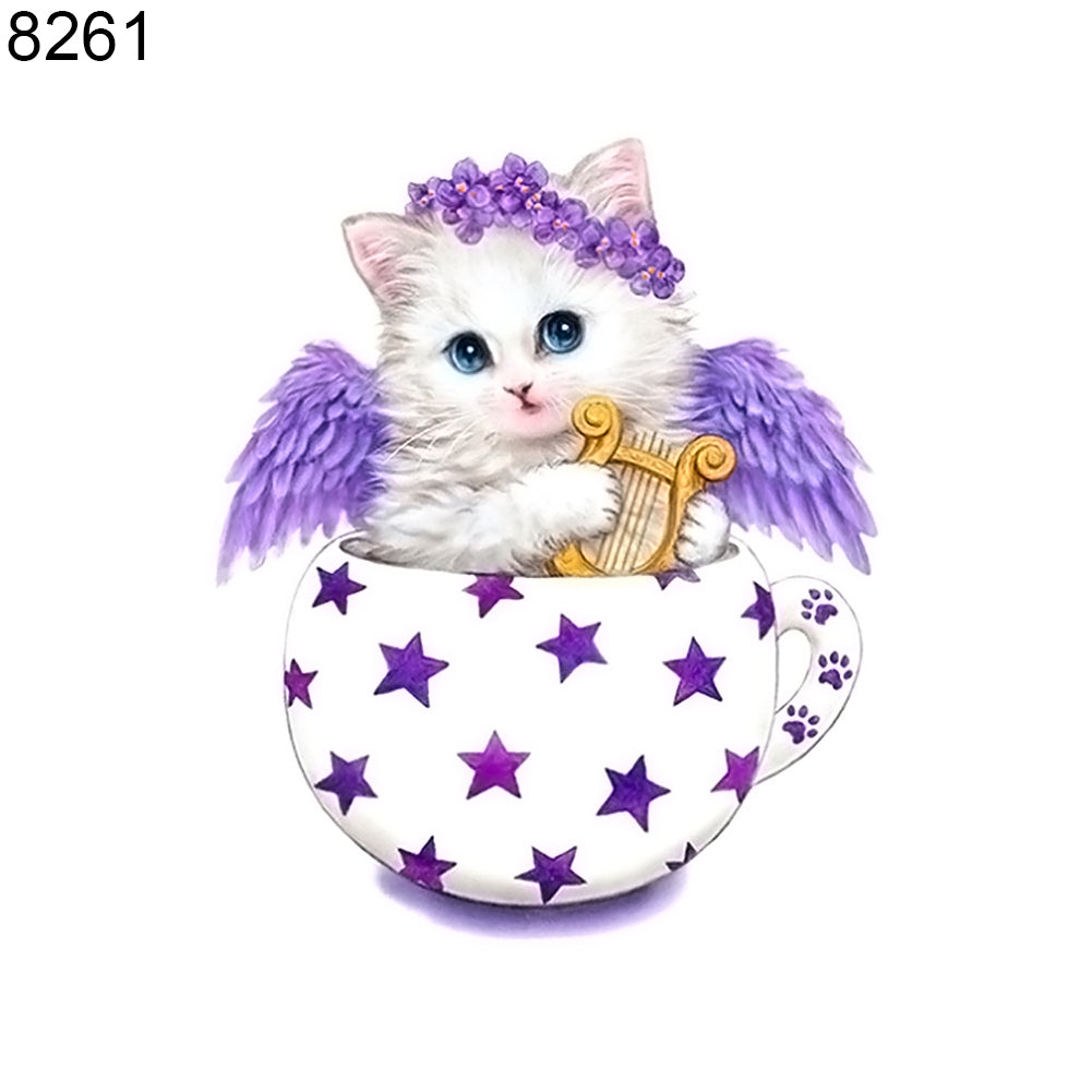 Cute Cat in Cup Kitten Modern DIY Resin Diamond Painting Embroidery Home Decor