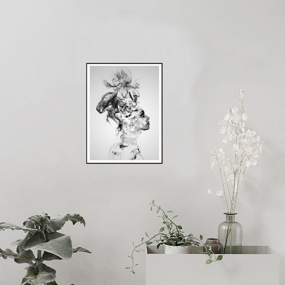 Nordic Style Smoking Boy Canvas No Frame Painting Art Poster Wall Decoration