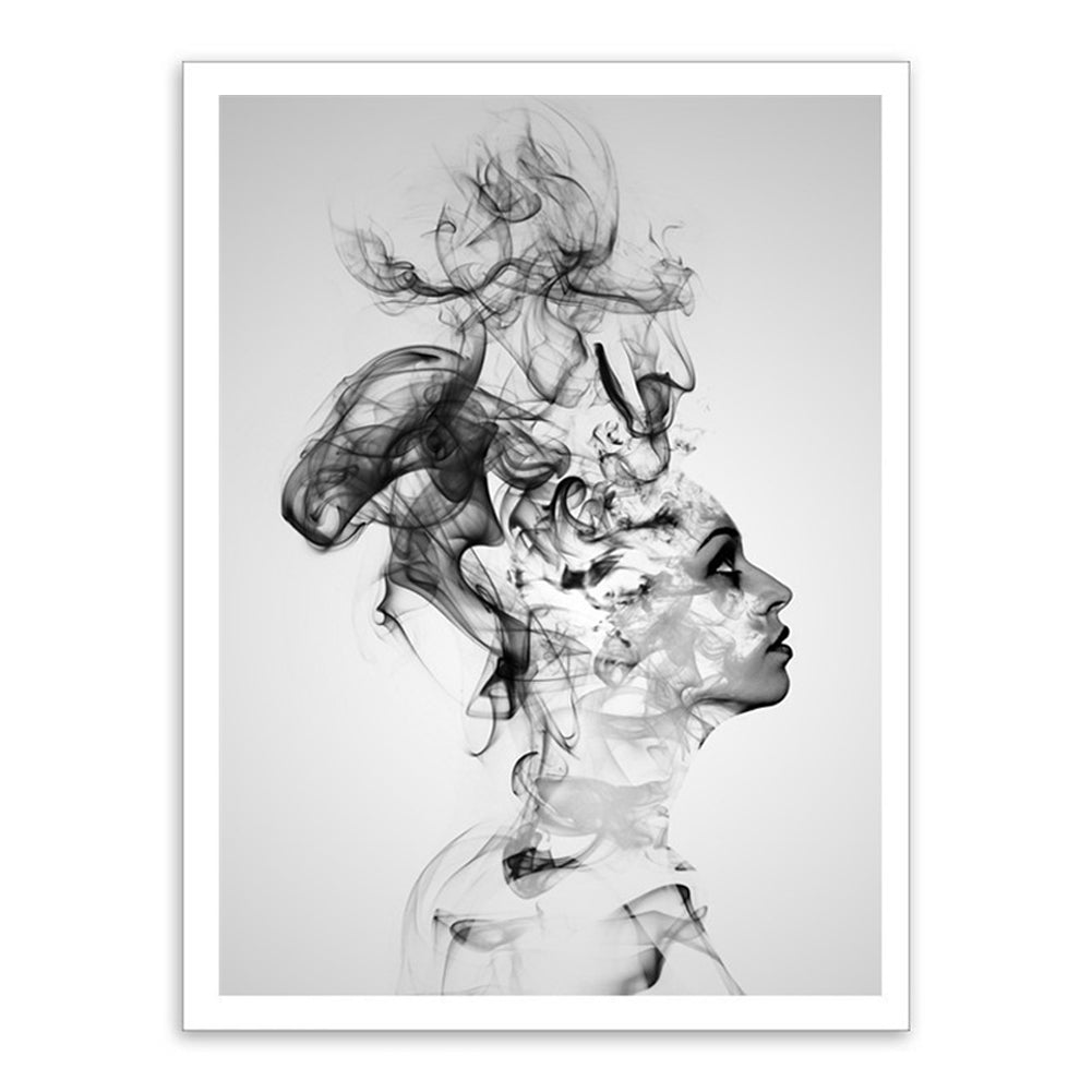 Nordic Style Smoking Boy Canvas No Frame Painting Art Poster Wall Decoration