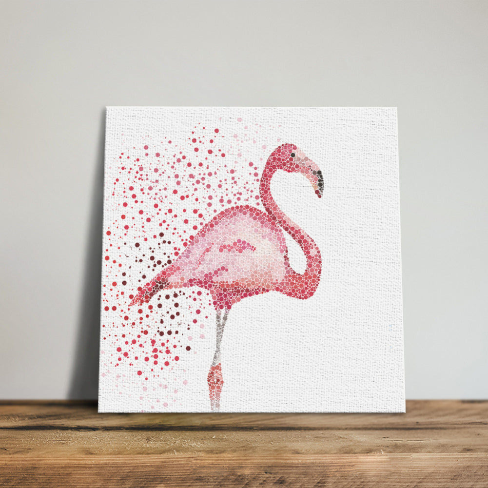 Flamingo Fashion Modern Frameless Abstract Oil Painting Wall Art Home Decor