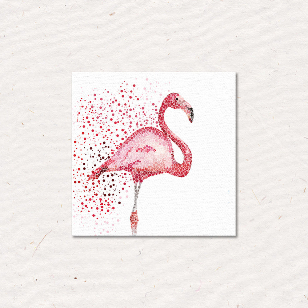 Flamingo Fashion Modern Frameless Abstract Oil Painting Wall Art Home Decor