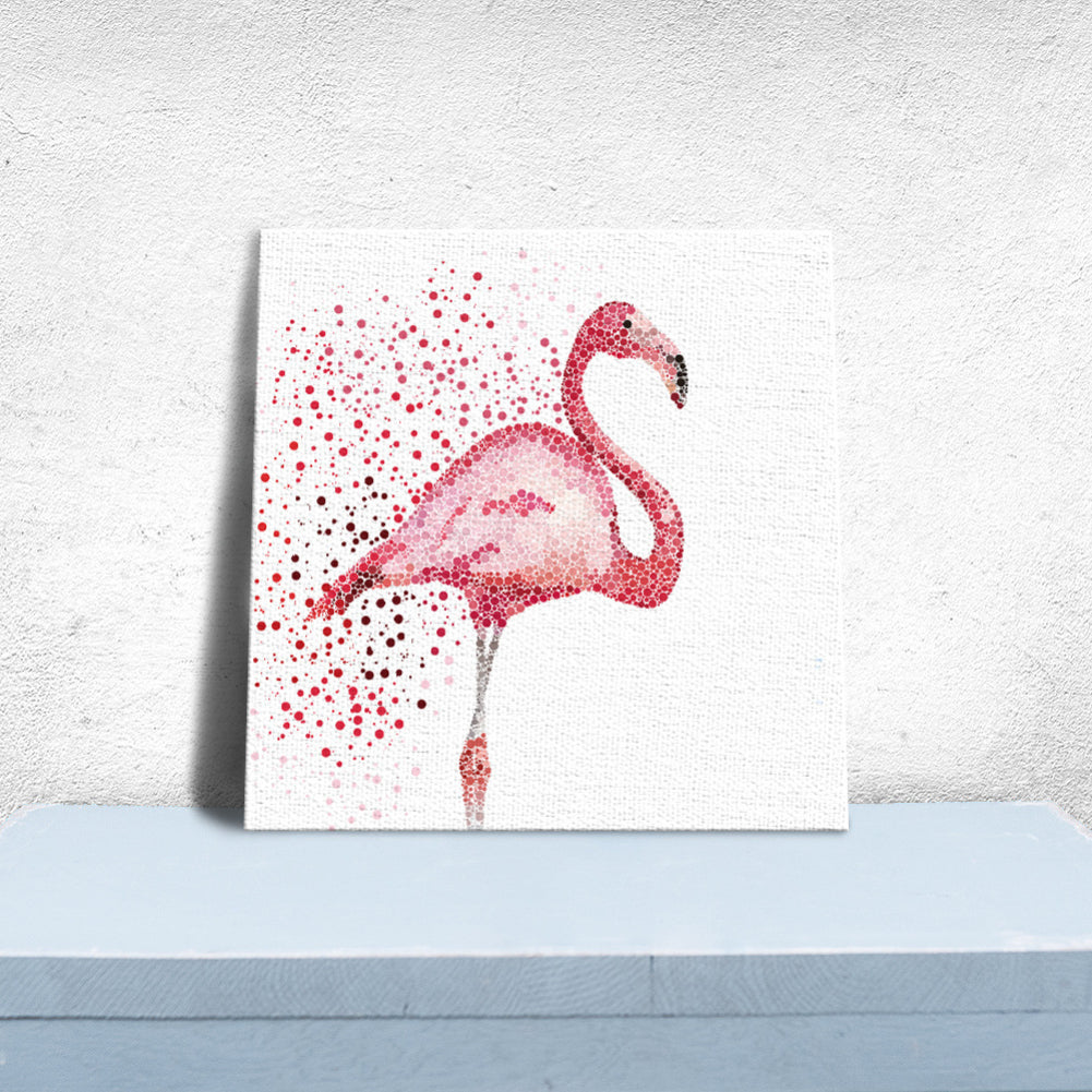 Flamingo Fashion Modern Frameless Abstract Oil Painting Wall Art Home Decor