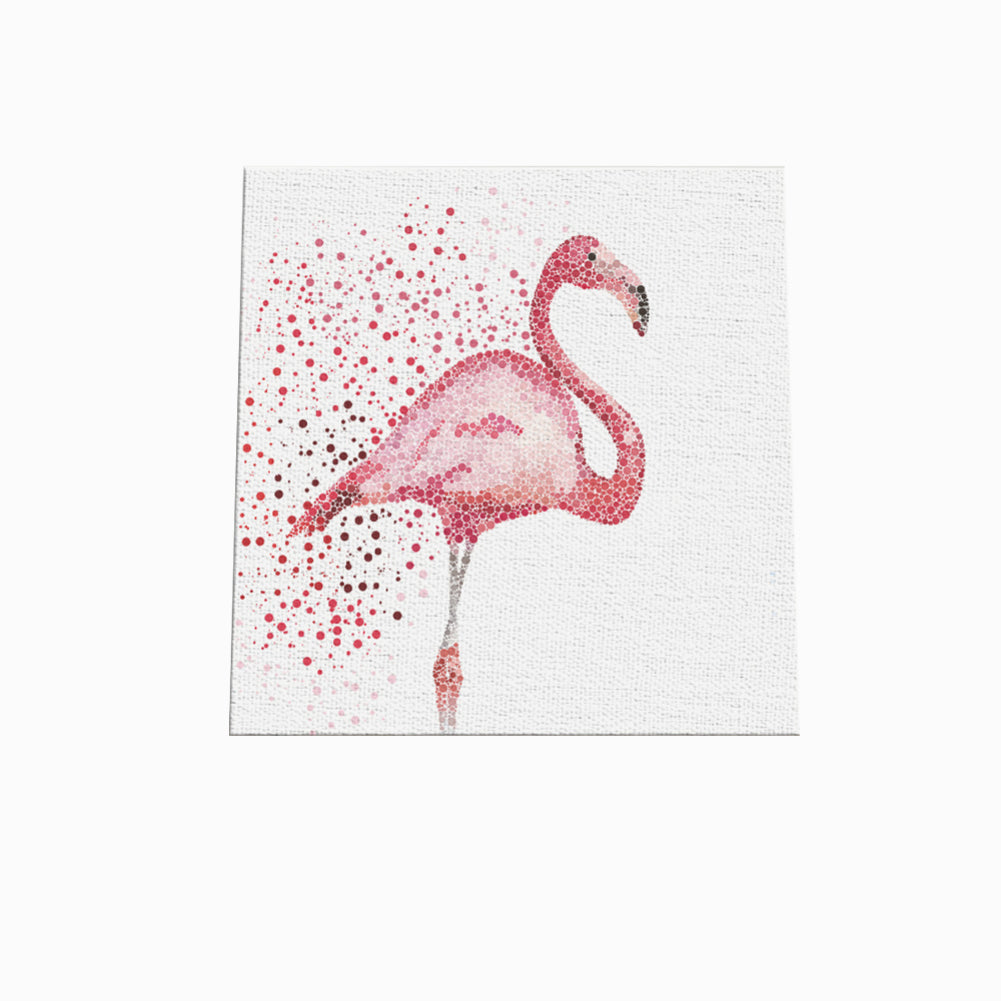Flamingo Fashion Modern Frameless Abstract Oil Painting Wall Art Home Decor