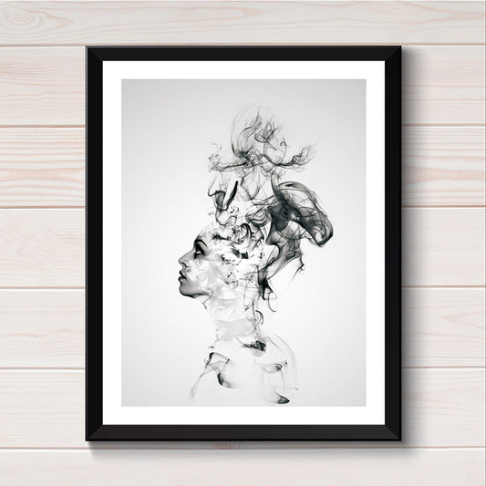 Abstract Boy Canvas Print Wall Art Painting Poster Picture Bedroom Home Decor