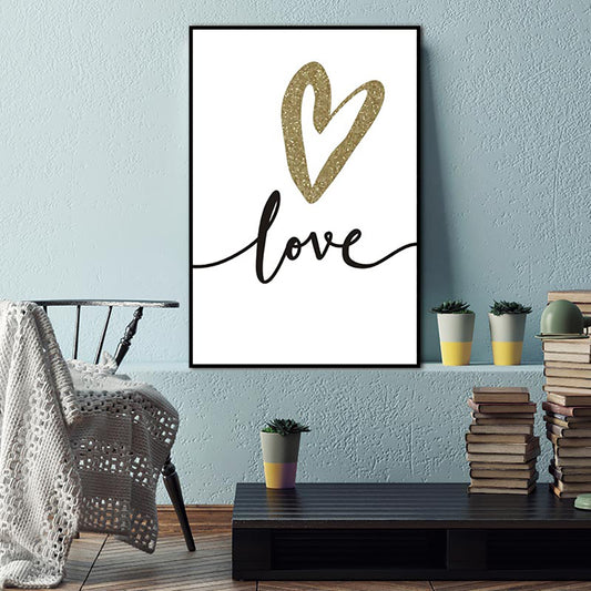 Loving Heart Love Picture Poster No Frame Painting Office Room Wall Decor Gift