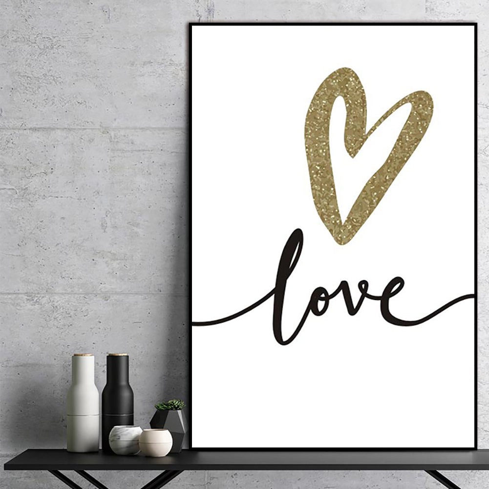 Loving Heart Love Picture Poster No Frame Painting Office Room Wall Decor Gift