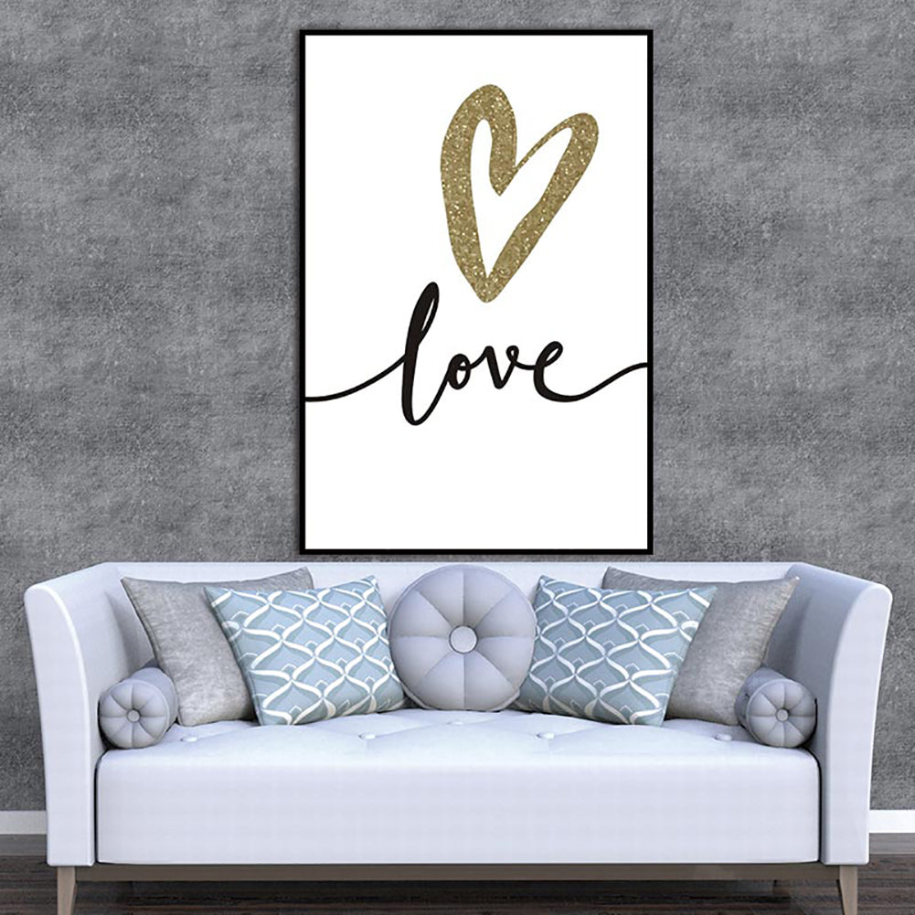 Loving Heart Love Picture Poster No Frame Painting Office Room Wall Decor Gift
