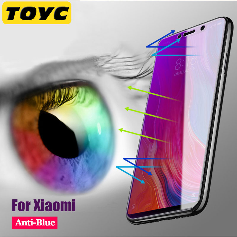 For Xiaomi MAX MAX2 MAX3 MIX MIX2 MIX2S Pocophone F1 Screen Protector 2.5D Anti-blue Ray Tempered Glass Screen Protector