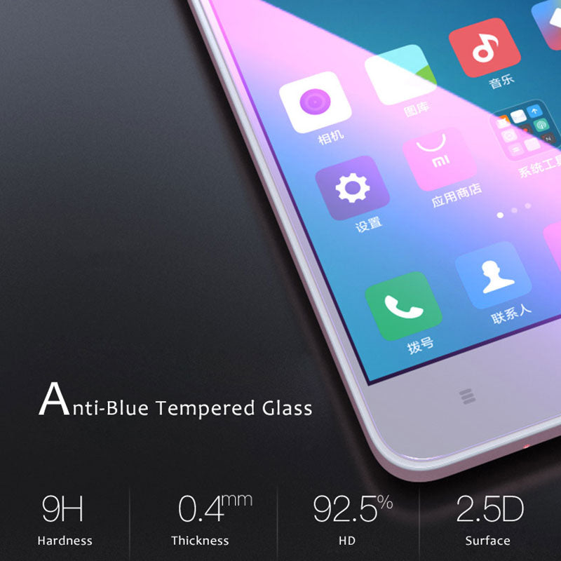 For Xiaomi MAX MAX2 MAX3 MIX MIX2 MIX2S Pocophone F1 Screen Protector 2.5D Anti-blue Ray Tempered Glass Screen Protector