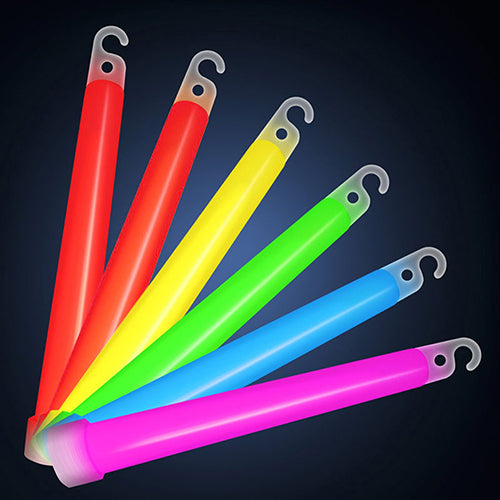 5Pcs 6inch Glow Sticks with Hook Christmas Party Camping Emergency Outdoor Light