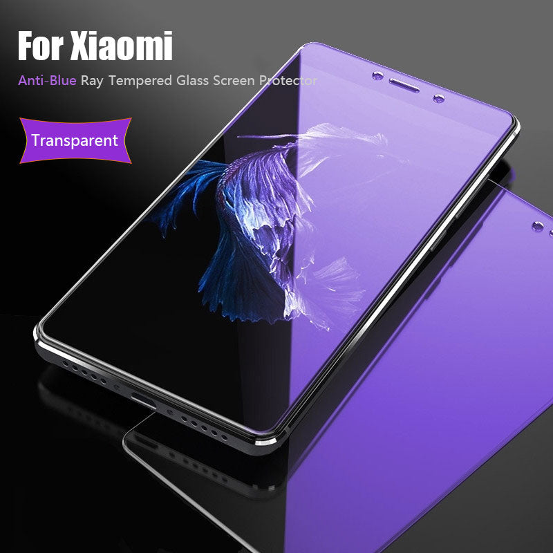 (2 PCS)For Xiaomi Redmi S2 4 4A 5 Plus 5A 6 Pro 6A Note 4 5 Pro 5A 2.5D Anti-blue Ray Tempered Glass Screen Protector