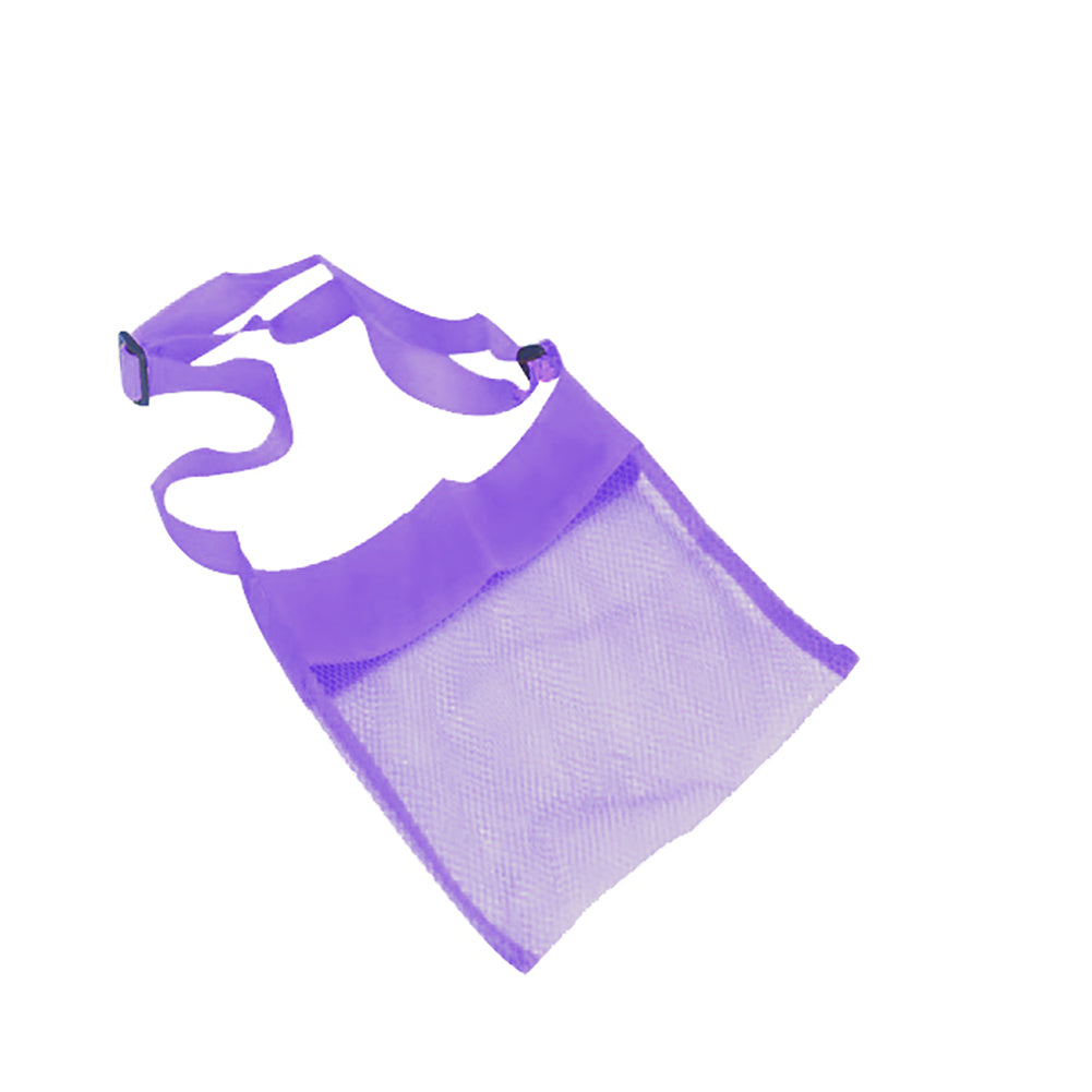 Cute Solid Color Mesh Shoulder Bag Kids Sea Shell Toys Storage Crossbody Pouch