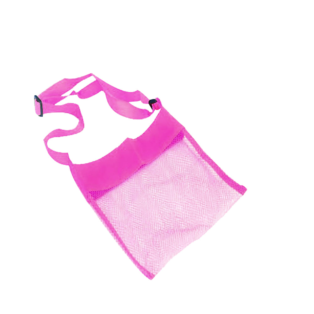 Cute Solid Color Mesh Shoulder Bag Kids Sea Shell Toys Storage Crossbody Pouch