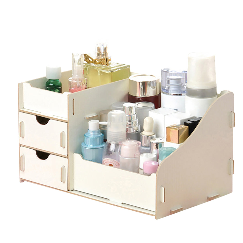 Detachable Wooden Makeup Cosmetic Storage Case DIY Container Sundry Organizer